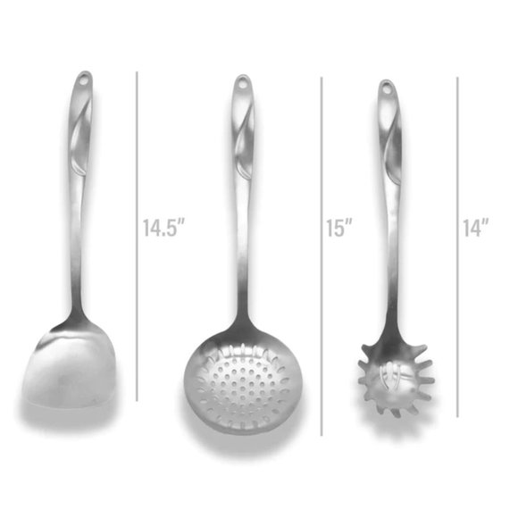 7-Piece Matte Kitchen Utensil Set - SILVER - Picture 3 of 4